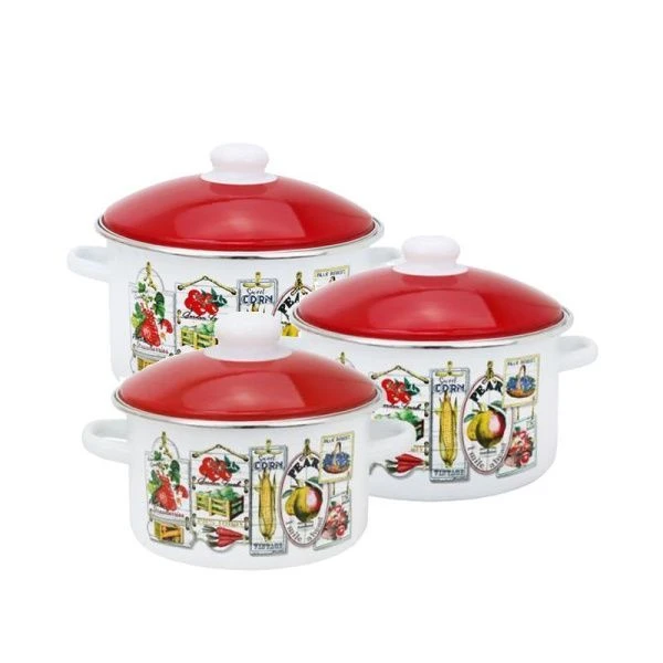 Набор кастрюль 2пр 3/5,5л эмаль ВИНТАЖ белый цилиндрический 2-217/6 (1) Набор кастрюль 2пр 3/5,5л эмаль ВИНТАЖ белый цилиндрический 2-217/6 (1)