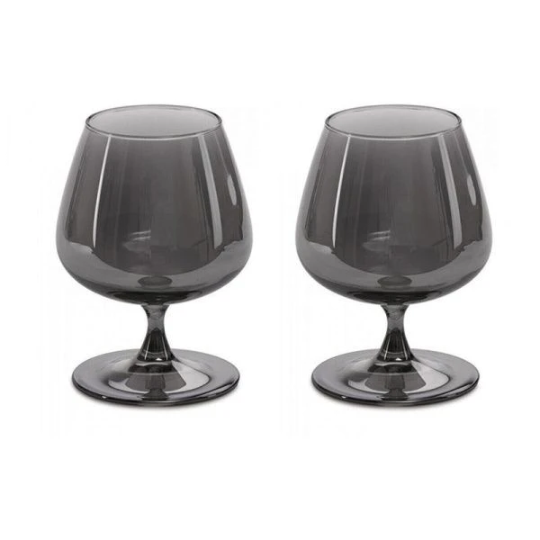 Бокалы для коньяка набор 2шт 400мл стекло СИЯЮЩИЙ ГРАФИТ (6)
