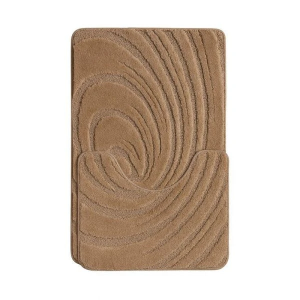 Набор ковриков в ванную 2пр 50*80см полипропилен/латекс Lemis светло-коричневый 3019