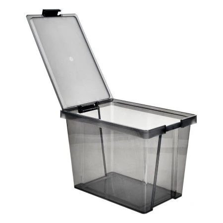 Контейнер для хранения 30л пластик ХЕНДИ черный прозрачный (11)