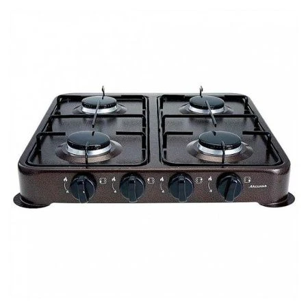 Плитка газовая металл АКСИНЬЯ КС-108 четырехконфорочная, коричневый (3)