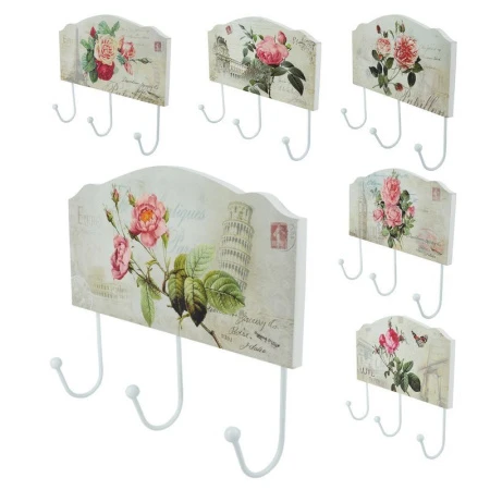 Вешалка-коллаж МДФ 3 крючка 22*11см микс (144)