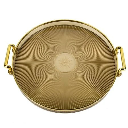 Поднос сервировочный 27см акрил/пластик с ручками (48)