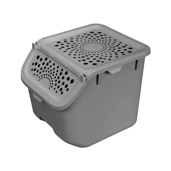 Контейнер для овощей 11,3л 275*240*240мм пластик серый (6)