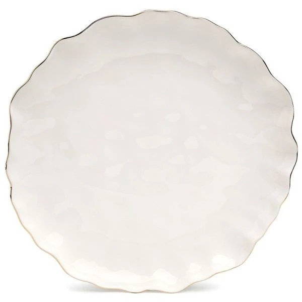 Тарелки мелкие набор 2шт 20*3см фарфор Charm с золотой отводкой десертные (12)