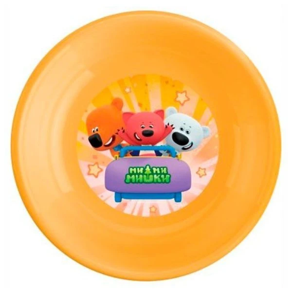 Тарелка детская глубокая 18,5см пластик МИ-МИ-МИШКИ Оранжевый (24)