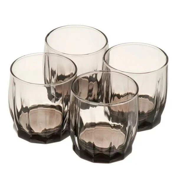 Стаканы набор 4 шт 235мл стекло ГРЕЙ (6)