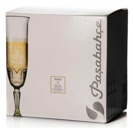 Бокалы для шампанского набор 6шт 163мл стекло КАРАТ (4)