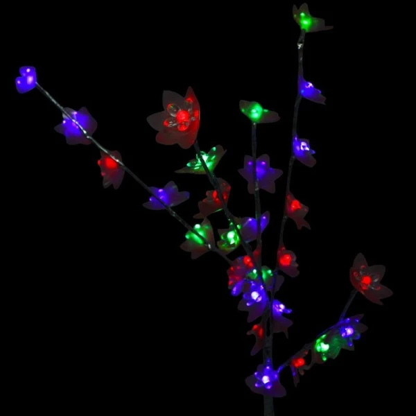 Дерево светодиодное 70см ЦВЕТЫ (28 диодов многоцветных без режимов) JC-5867 (50)