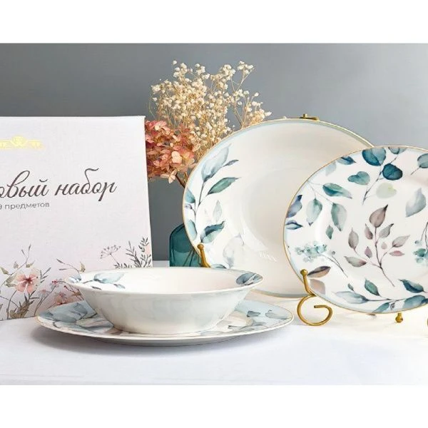 Столовый набор 19пр фарфор ОЛИВИ (2)