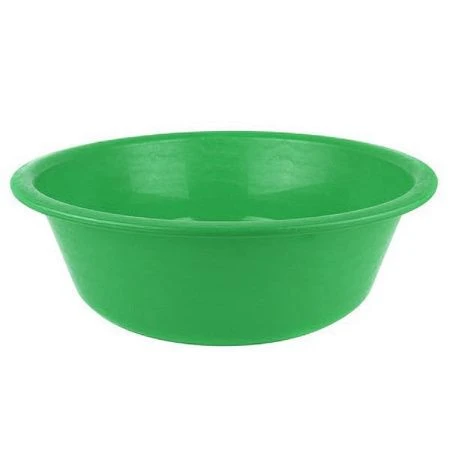 Таз 15л пластик зеленый ударопрочный круглый для садово-огородных работ (15)