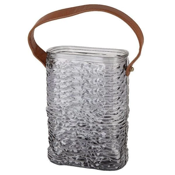 Ваза для цветов 1200мл 17,5см стекло Сумочка инд.уп. (24)