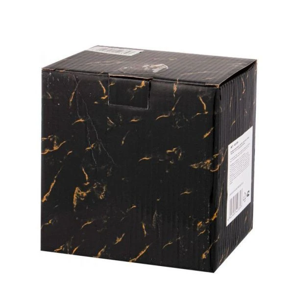 Банка для сыпучих продуктов 300мл 10,5*6,5см фарфор Fantasy с дер.крышкой черная (48)