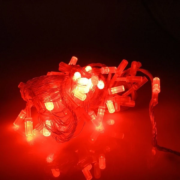 Гирлянда эл. 10м (70 диодов led, прозрач.провод) (красный) 8002/JC-10222 (100)