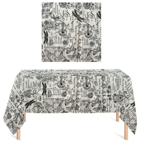 Скатерть 150*220см рогожка ВЕРСАЛЬ БЕЛЫЙ LeSonnet арт. 4 ВЫВОД