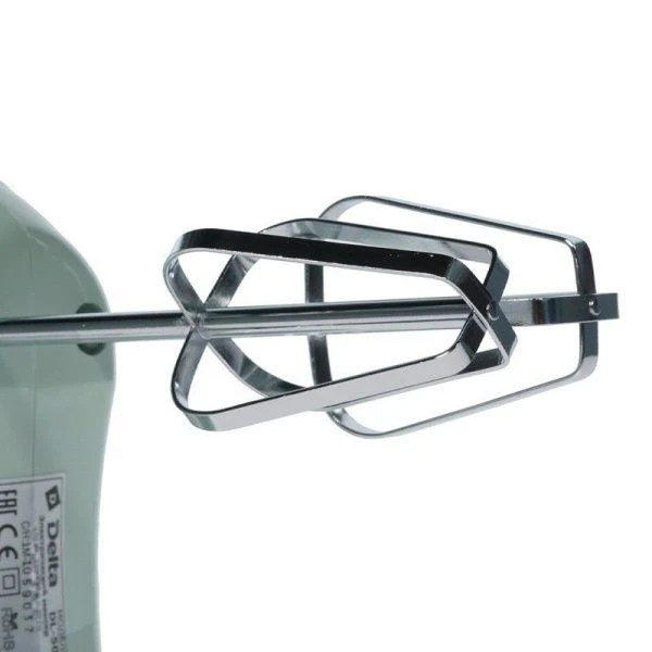 Миксер нерж.сталь/пластик DELTA DL-5069 серо-зеленый 170Вт, 5 режимов скорости, 4 насадки (12)