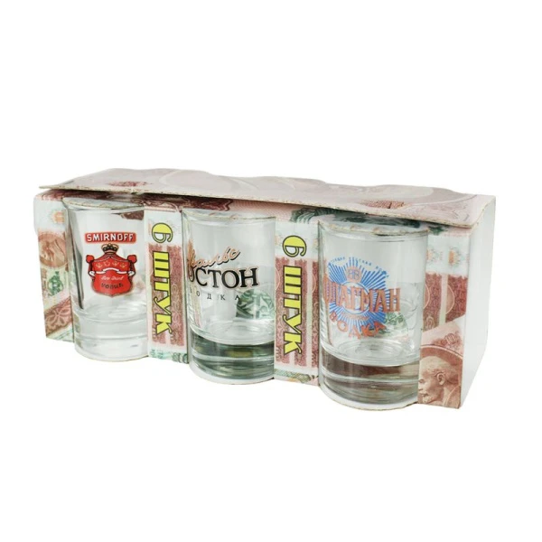 Стопки набор 6шт 50мл стекло ВОДКА