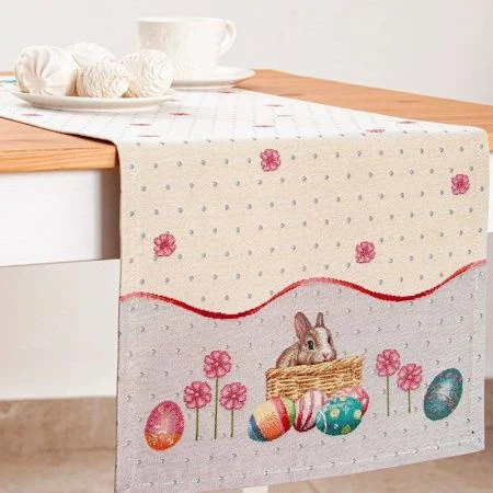Салфетка 40*100см гобелен ПАСХАЛЬНЫЙ КРОЛИК