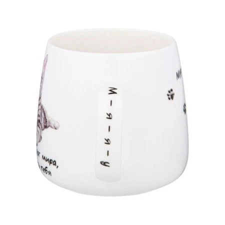Кружка 400мл фарфор БЕРИ КОТА (24)