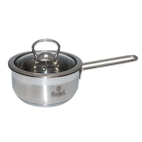 Ковш 2л нерж.сталь ГРЕТТА со стекл.крышкой 16*10,5см (8)