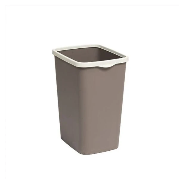 Контейнер для мусора 9л 235*192*290мм пластик Tandem шоколад/слон.кость с фиксатором (12)