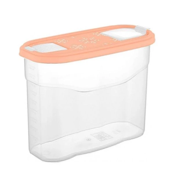 Банка для сыпучих продуктов 2л пластик Bergen персиковая карамель (12)