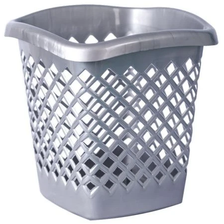 Корзина для бумаг 27*27*28см пластик ОФИС серая квадратная (10) Корзина для бумаг 27*27*28см пластик ОФИС серая квадратная (10)