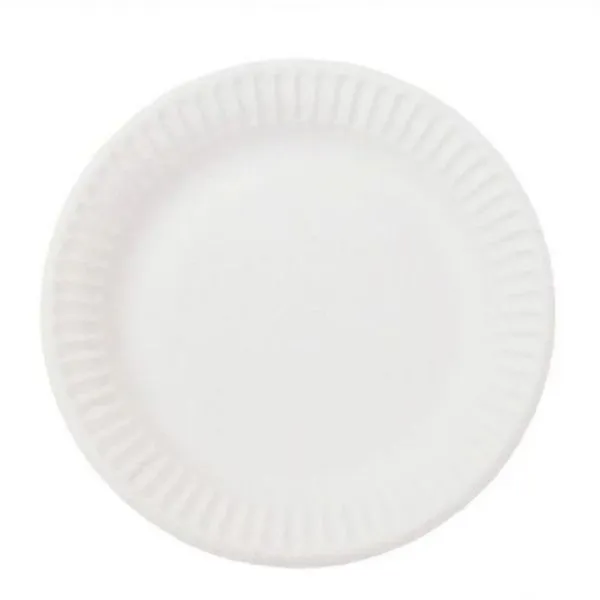 Тарелка бумажная 230мм белая мелованная Snack Plate (500/1000)