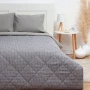 Покрывало евро 200*210±5 новосатин 100% п/э LoveLife Gray cage