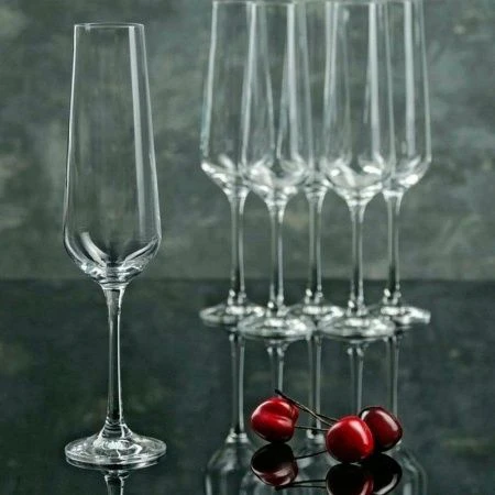 Бокалы для шампанского набор 6шт 200мл стекло САНДРА СН019 (2)