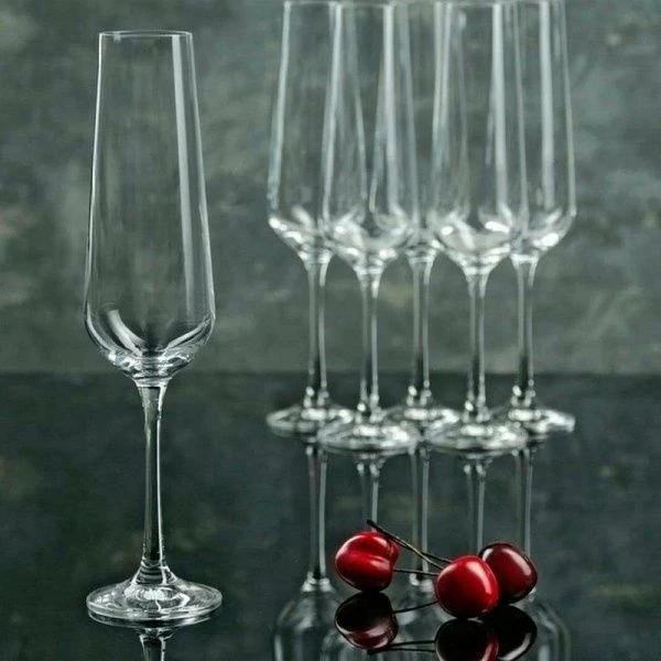 Бокалы для шампанского набор 6шт 200мл стекло САНДРА СН019 (2)