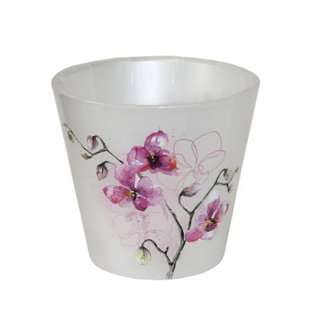 Горшок для цветов 1,6л 16см пластик London Orchid Deco фуксия (16)