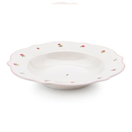 Тарелка глубокая 22см фарфор French rose суповая