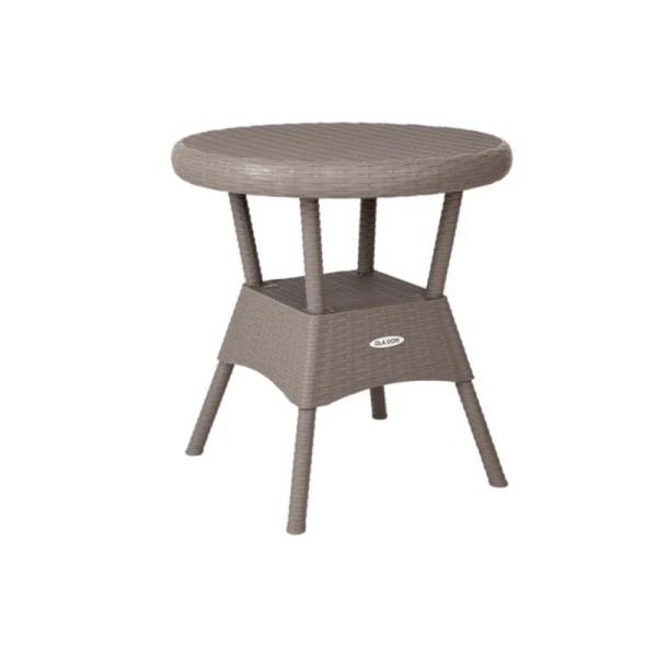 Стол круглый пластик Rattan Ola Dom 70см h72см серый (1) Стол круглый пластик Rattan Ola Dom 70см h72см серый (1)