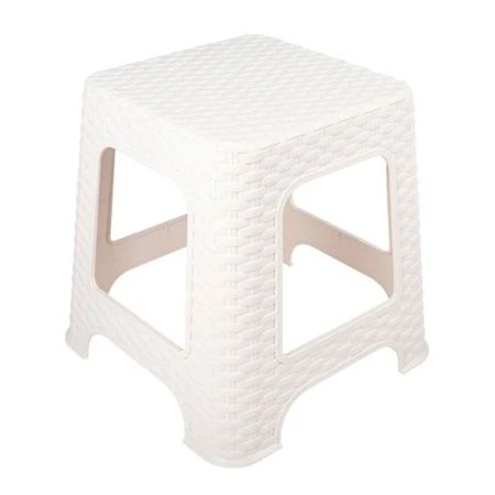 Табурет 330*330*330мм пластик АРТЛАЙН малый молочный (9)
