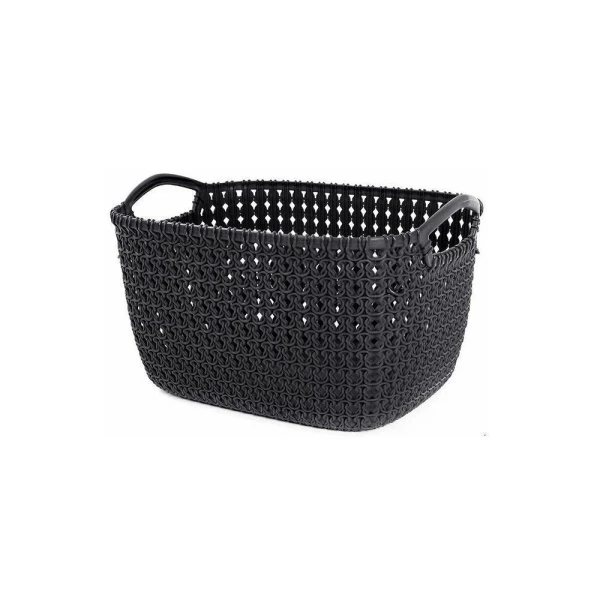 Корзинка 8л 295*210*170мм пластик Paola графитовый (24)