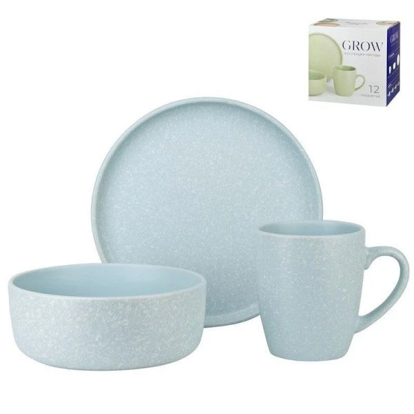 Столовый набор 12пр керамика Grow. Blue подар.уп. (2)
