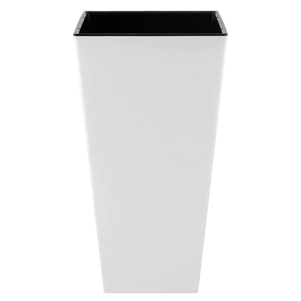 Горшок для цветов 19,4л 250*250*470мм пластик London Cube белоснежный жасмин c дренажной вставкой