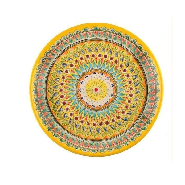 Блюдо (ляган) 32см керамика желтый (15)