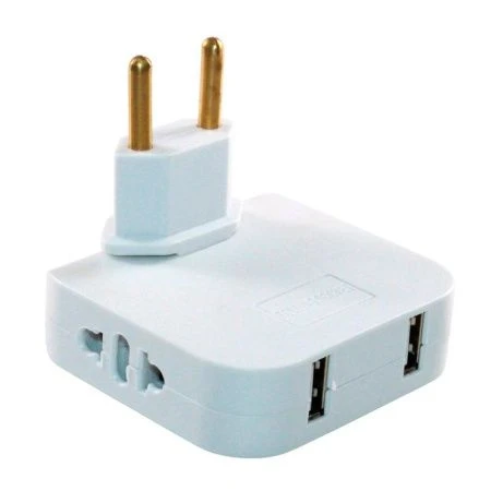 Адаптер сетевой с поворотной вилкой СТАРТ С/А SA1/2 2USB белый, серия CLASSIC (10)