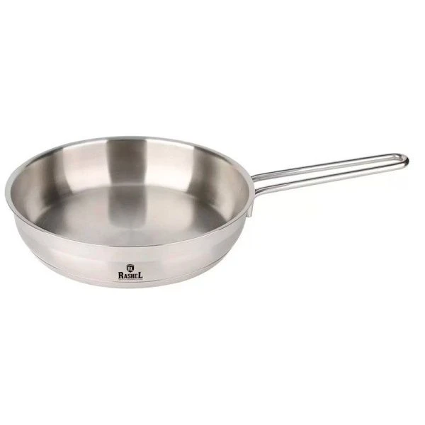 Сковорода 24см нерж.сталь ГРЕТТА без крышки, высота борта h6см, индукция (4)