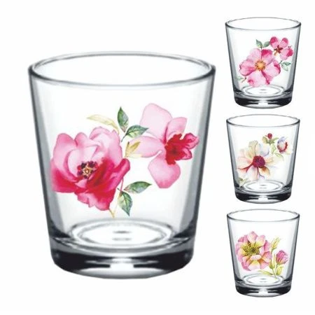 Стаканы набор 6шт 250мл стекло Ода низкий АКВАРЕЛЬНЫЕ ЦВЕТЫ Р 05с1249ДЗУ (6)