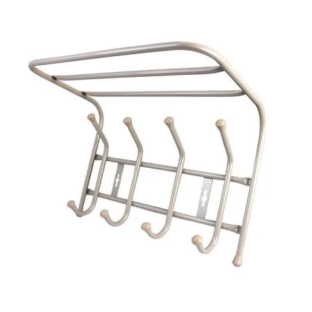 Вешалка с полкой настенная 400*238*268мм металл бежевый металлик ВП4 (5)