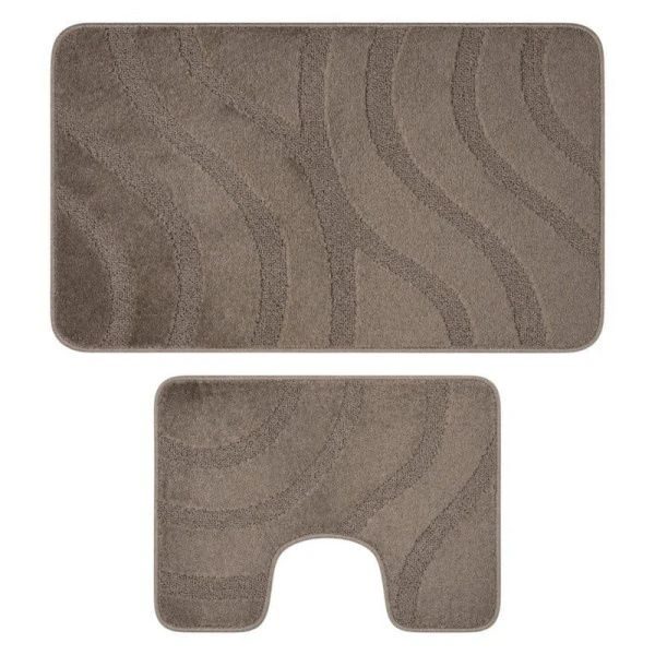 Набор ковриков в ванную 2пр 60*100/50*60 полипропилен MAXIMUS SYMPHONY  L.BROWN 2546