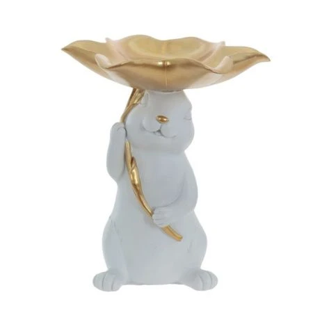 Фигурка декоративная Заяц с подставкой 17,5*17,5*20,5см
