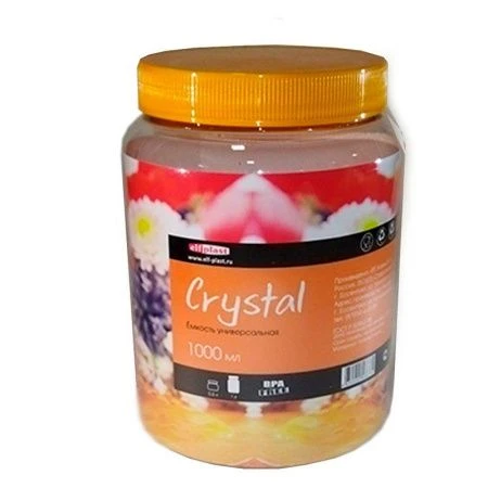 Банка 1л ПЭТ Crystal круглая (20)