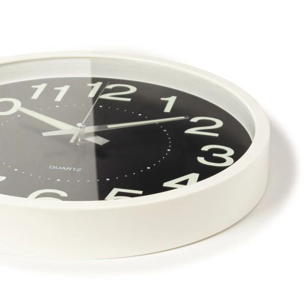 Часы настенные 30см пластик РУБИН Светящиеся белый (10)