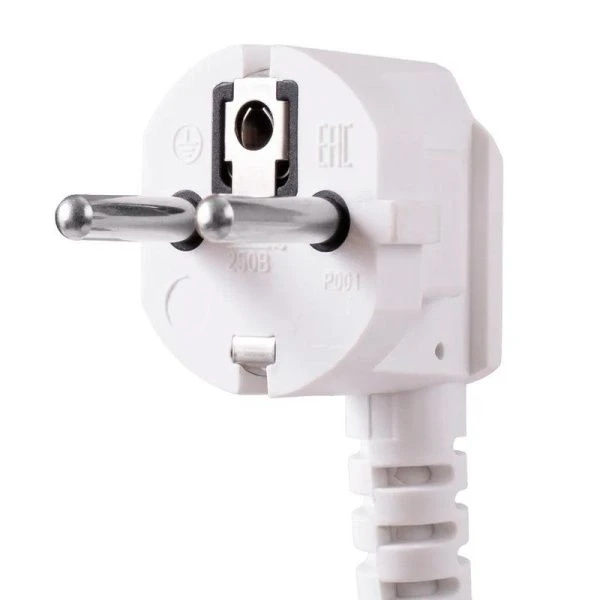 Удлинитель 6 гнезд пластик 1,5м 0,75кв.мм 10А ПВС с зазем, выкл-ем СТАРТ белый (20)