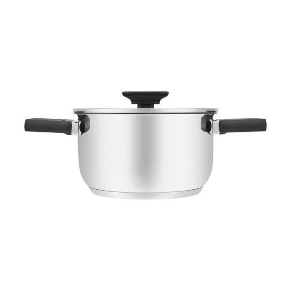 Кастрюля 1,8л h9см нерж.сталь ANSER со стекл.крышкой 16см (6)