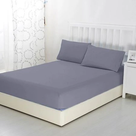 Простыня на резинке 200*200*20 трикотаж Графит